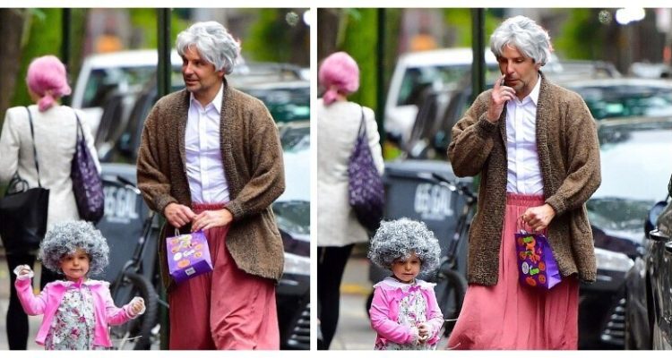 好萊塢最迷人帥爸！布萊德利庫柏「陪女兒扮老奶奶」上街要糖果　隔年再進化「少女心粉嫩裝扮」超狂