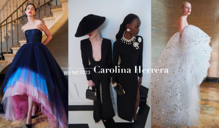 2023早秋服裝系列：揉合品牌典藏與名人光環，Carolina Herrera 綻放光彩的魅力衣著